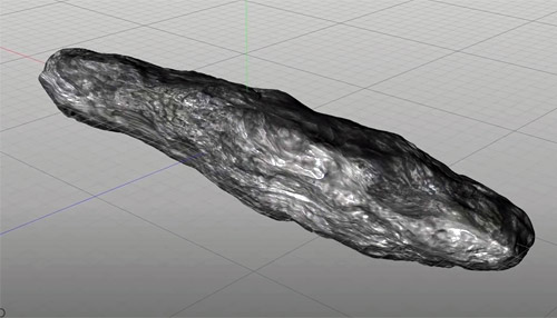 Πιθανό σχήμα του Oumuamua:  "πούρο"